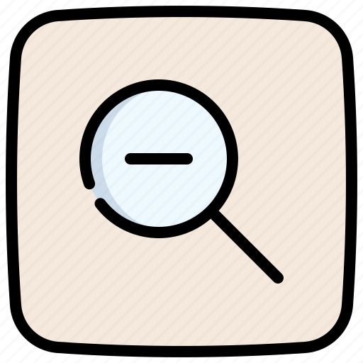 Loupe, zoom, lens, out, minus, magnifying, glass icon - Download on Iconfinder