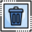 delete, bin, trash, garbage, can, web, button 