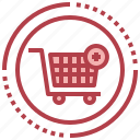 shopping, cart, add, web, button, commerce