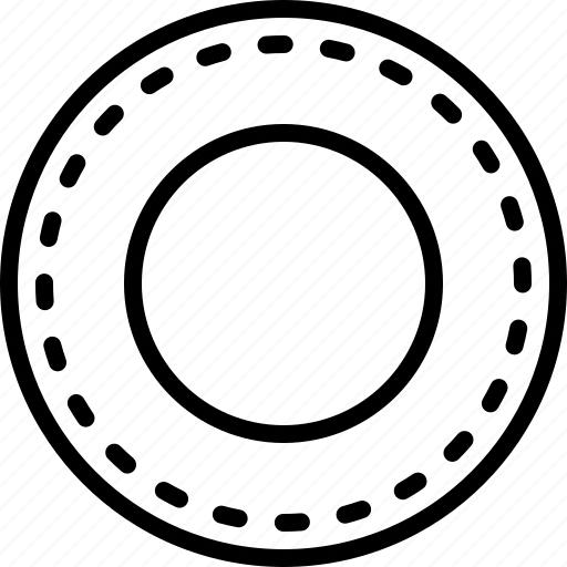 Round, circular, curve, dotted, border, shape, black circle icon - Download on Iconfinder