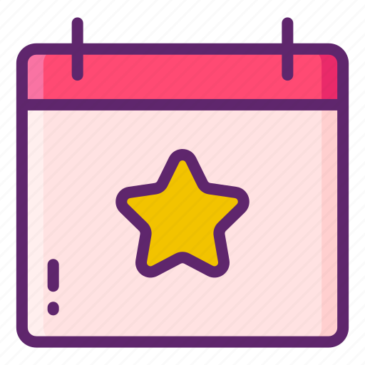 Calendar, star, event, appointment icon - Download on Iconfinder