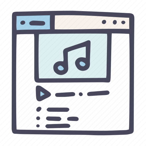 Web, design, online, music, sound, audio, browser icon - Download on Iconfinder
