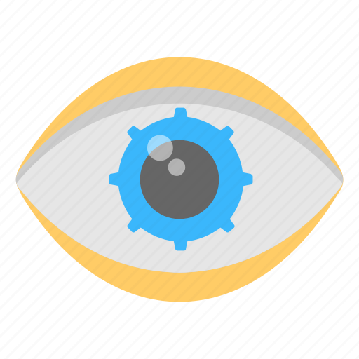 Creative design, creative eye, cyborg eye, design inspirations, gear inside eye icon - Download on Iconfinder