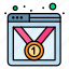 badge, browser, medal, web, page 
