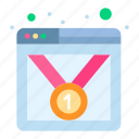 badge, browser, medal, web, page