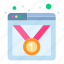badge, browser, medal, web, page 