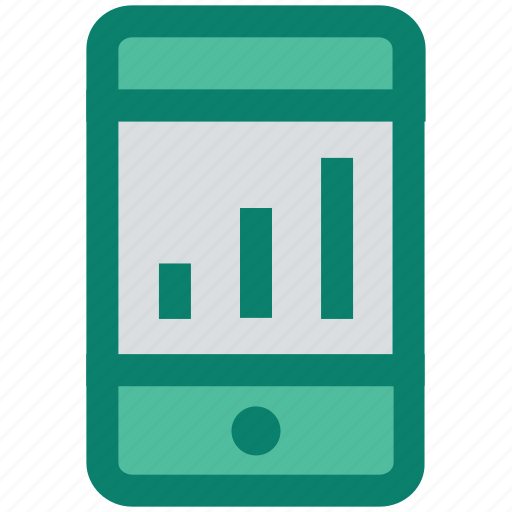 Analysis, analytics, chart, graph, info graphic, mobile, mobile graph icon - Download on Iconfinder