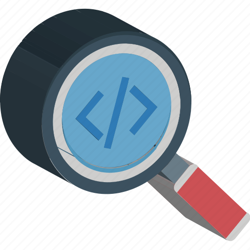 Magnifying, search div, search programming, search tag, web programing icon - Download on Iconfinder