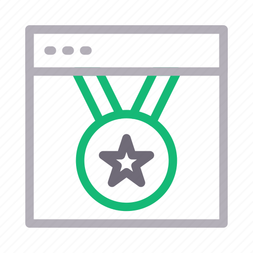 Browser, medal, reward, webpage, window icon - Download on Iconfinder