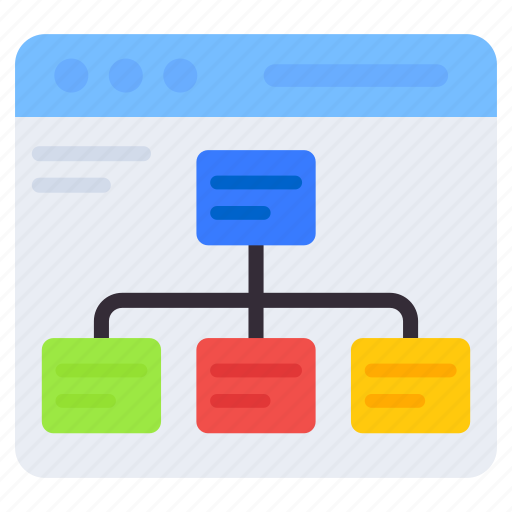 Ecommerce sitemap, sitemap network, structure, hierarchy, web sitemap icon - Download on Iconfinder