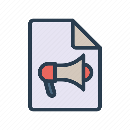 Archive, document, file, megaphone, sheet icon - Download on Iconfinder