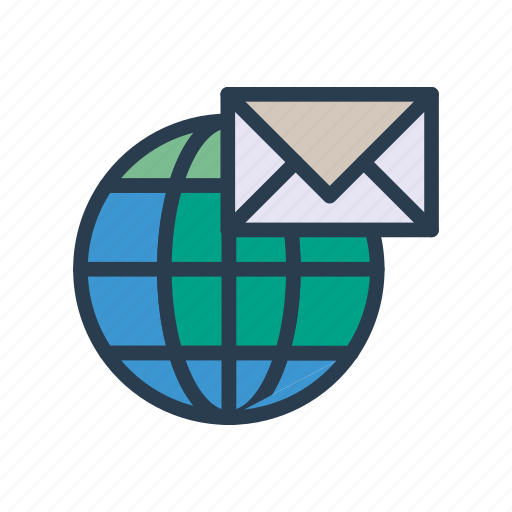 Global, inbox, mail, message, world icon - Download on Iconfinder