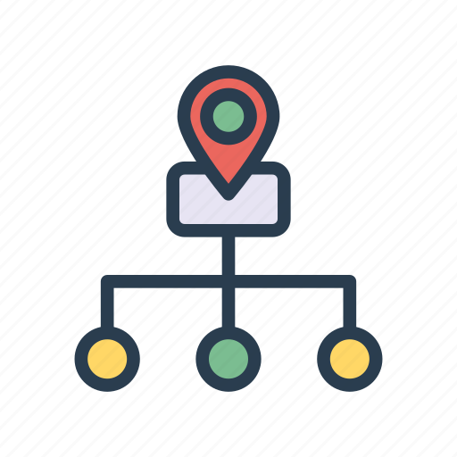 Connection, location, map, network, pin icon - Download on Iconfinder
