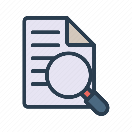 Document, file, magnifier, research, sheet icon - Download on Iconfinder