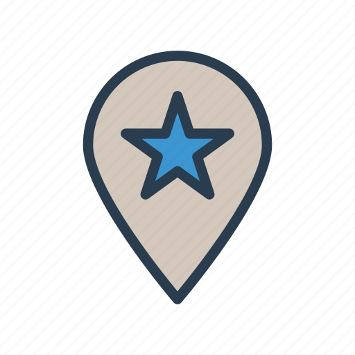 Location, map, pin, pointer, star icon - Download on Iconfinder