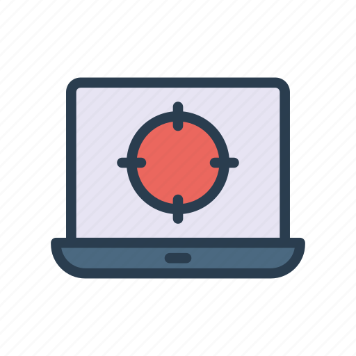 Computer, device, laptop, notebook, target icon - Download on Iconfinder
