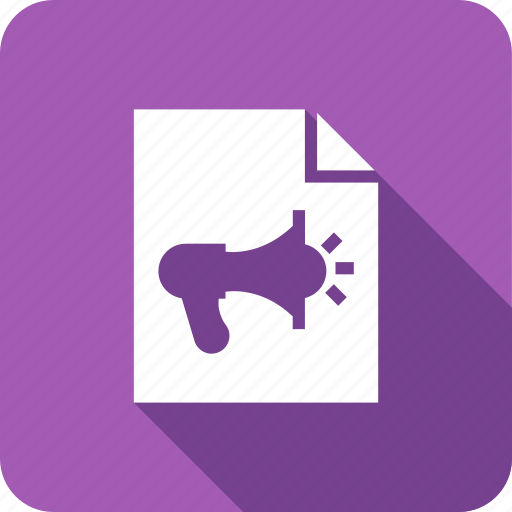 Announcement, document, extension, file, format, paper icon - Download on Iconfinder