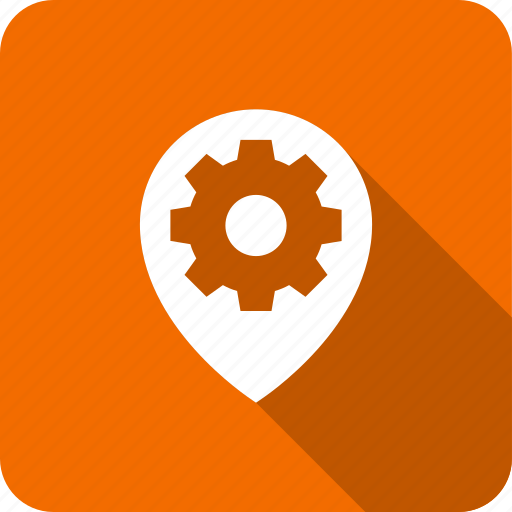 Gear, geo, location, preferences, targeting icon - Download on Iconfinder