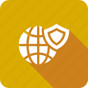 globe, ico, secure, security, shield, technology, world