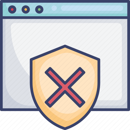 Cancel, protection, safety, security, shield, webpage, website icon - Download on Iconfinder