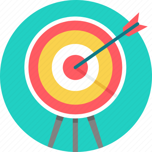 Archery Bullseye Target with Arrows