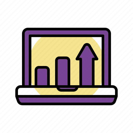 Analytics, chart, graph, growth, laptop, marketing, success icon - Download on Iconfinder