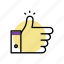 facebook, thumb, thumbs, up, up icon 