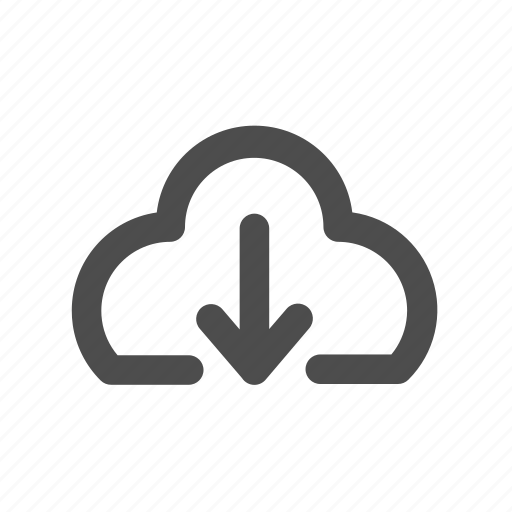 Cloud, download, line style, vector icon - Download on Iconfinder