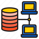 data, database, network, server, storage 