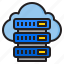 cloud, data, database, network, storage 