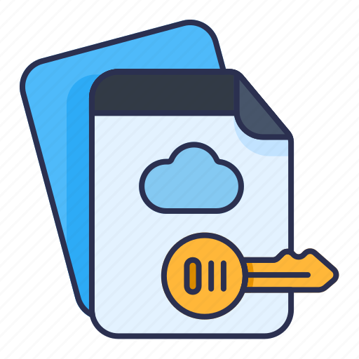 Document, file, key, cloud, locked icon - Download on Iconfinder