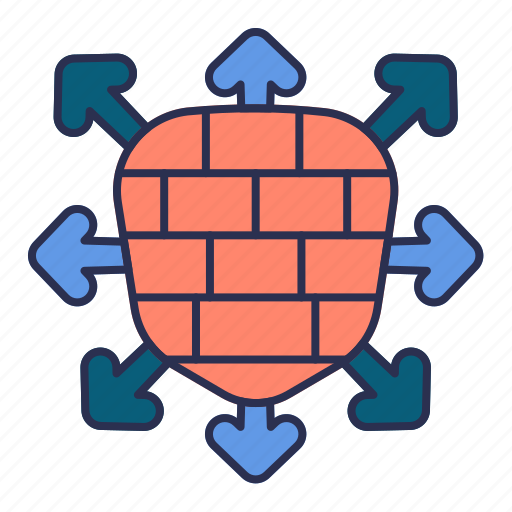 Antivirus, brick, firewall, protection, security, wall, arrow icon - Download on Iconfinder