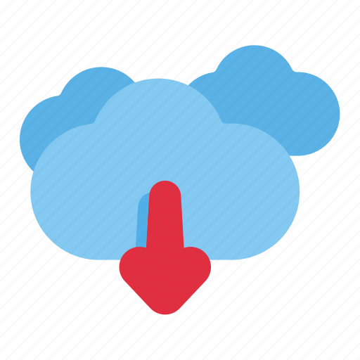 Arrow, arrows, bottom, cloud, cloudy, down, download icon - Download on Iconfinder