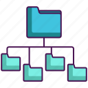 folders, network, structure, folders structure network