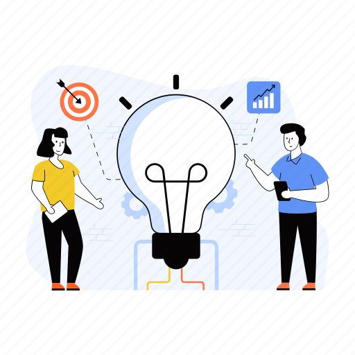 Creative marketing, business idea, business innovation, marketing idea, creativity illustration - Download on Iconfinder