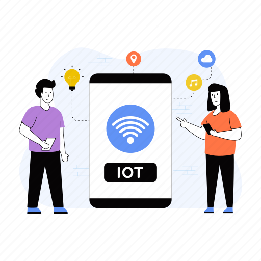 Iot, internet of things, smart technology, internet technology, internet mobile illustration - Download on Iconfinder