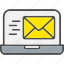 email, emailmarketing, envelope, laptop, mail 