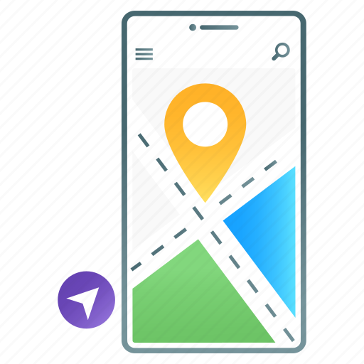Navigation app, mobile gps, mobile location, mobile map, gps app icon - Download on Iconfinder