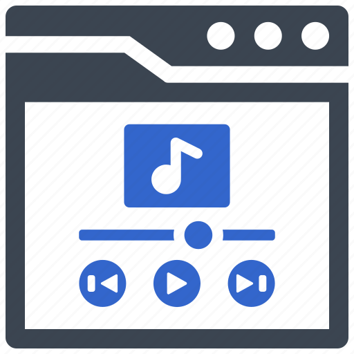 Music player, play music, audio, player, playlist, website, webpage icon - Download on Iconfinder