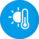 weather, forecast, sunny, temperature, thermometer