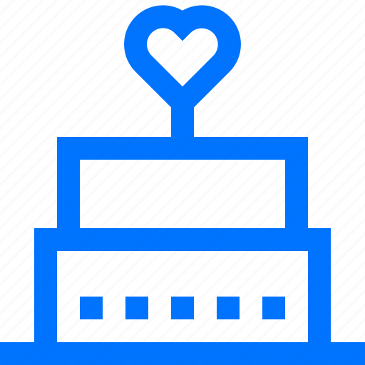 Cake, dessert, heart, love, sweet, valentine, wedding icon - Download on Iconfinder