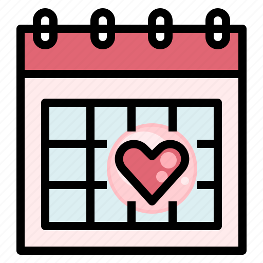 Calendar, date, honeymoon, love, savethedate, valentine, wedding icon - Download on Iconfinder