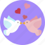 love, peace, beautiful, wedding, dove 