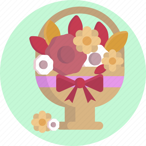 Basket, bouquet, wedding, flowers, floral icon - Download on Iconfinder