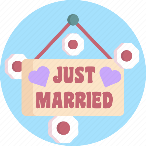 Love, wedding, decoration, sign, just married icon - Download on Iconfinder