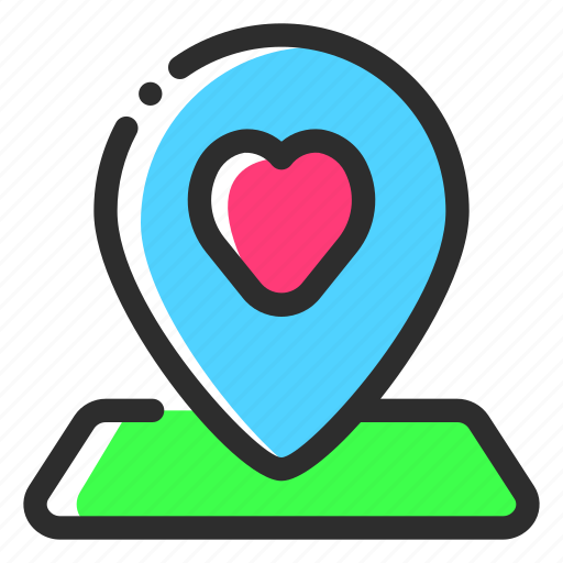 Wedding, marriage, love, location, map icon - Download on Iconfinder