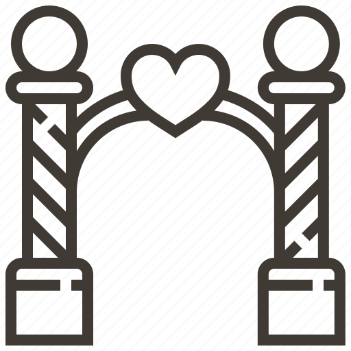 Wedding, archway, heart, love icon - Download on Iconfinder