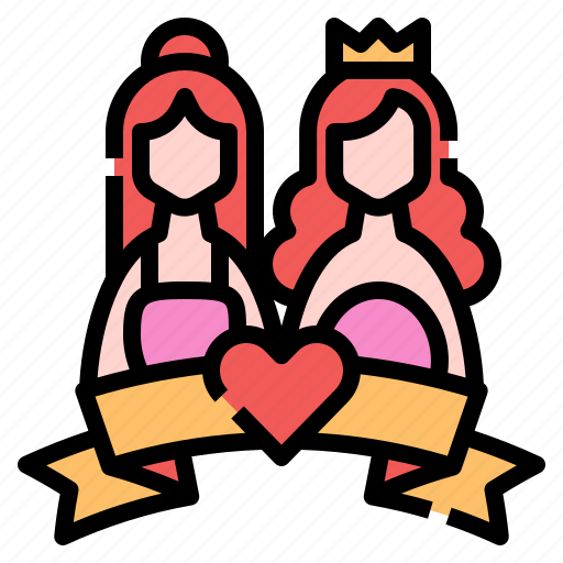 Wedding, couple, woman, marriage, homosexual icon - Download on Iconfinder