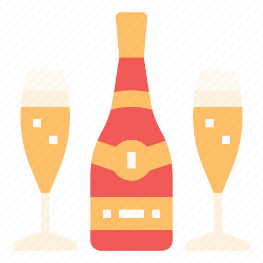 Champagne, wine, glass, celebration, bottle, party icon - Download on Iconfinder