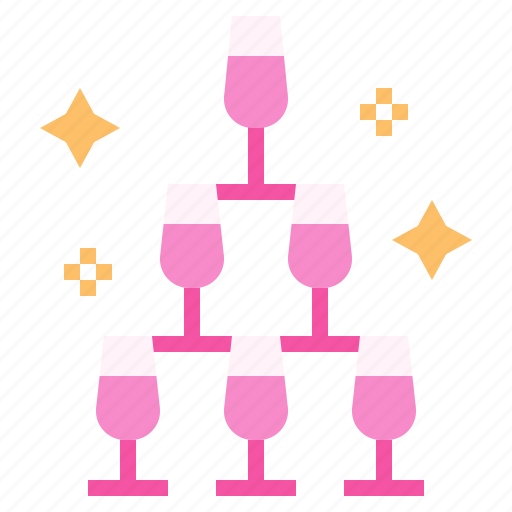 Champagne, tower, alcohol, drink, cheers, celebration icon - Download on Iconfinder